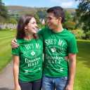 Funny St Patricks Day Couple Shirt  His and Hers Matching Shamrock Tee Irish Pub Crawl Party Outfit (XXL)