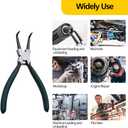 Snap Ring Pliers Set, 4pcs 7" Internal/External Circlip Pliers Kit with Straight/Bent Jaw, Heavy Duty Precision Spring Loaded Pliers for Ring Remover Retaining and Remove Hoses, Gaskets