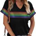 Be You Shirt Women Pride T Shirt Rainbow Graphic Shirts Letter Print Casual Short Sleeve Tees Tops