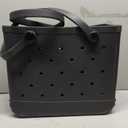 PoVwlty Rubber Beach Bag with Insulated Cooler,Waterproof Tote for Summer