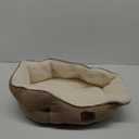 Bedsure Dog Beds for Small Dogs - Round Cat Beds for Indoor Cats, Washable Pet Bed for Puppy and Kitten with Slip-Resistant Bottom, 20 Inches, Camel