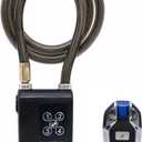 Mengshen Bike Lock with Remote Control, Anti-Theft Vibration Alarm with 31 Inch Cable Length, IP55 Waterproof for Bicycle Motorcycle Door Fence Gate Scooter Baby Stroller (Black)