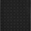 Garland Rug Sparta Non Slip Polypropylene 6 Ft. X 9 Ft. Black Area Rug- Ideal for Living Rooms & Hallways, Stylish & Durable for High-Traffic Areas