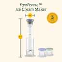 Cuisinart Ice Cream Maker Cuisinart FastFreeze 5-in-1 Ice Cream, Milkshakes, Slushies, Sorbets and Mix-Ins, Freeze Wand, Two 0.5-Pint Mixing Cups with Lids, Easy to Clean, ICE-FD10
