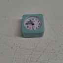 Peakeep Ultra Small, Battery Travel Alarm Clock with Snooze and Light, Silent with No Ticking Analog Quartz (Aquamarine)