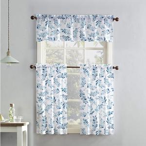 Safdie & Co. Panels for Kitchen Windows 3 Piece Set. Farmhouse Curtains. Cortinas para Ventanas. Blue Curtains (36"W x 54"L (Pack of 1))