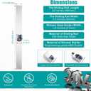 SKOWLL Magnetic Handheld Shower Head Holder No Drill, Wall Mount Adjustable Shower Head Holder, 22 Inch Sliding Bar Adjustable Height and Angle for Kids, Elderly and Pets, Polished Chrome