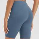 ODODOS 2-Pack High Waist Workout Shorts with Pockets for Women 6"/8" Inseam Tummy Control Gym Athletic Biker Shorts (XS)