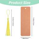 3 x Bookmarks Craft Bookmarks with Colorful DIY Wooden String Kit for Painting Scrapbooking Gift Tags Journals Stationery 12 Blank Wood Creative Bookmark Making Set for Adults Artists Party Favors