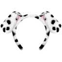 Dalmatian Ears Headband Dog Ears Headband for Women Costume Hair Accessories for Halloween Party Cosplay (Dalmatian Ears, One Size) (1 Count (Pack of 1))
