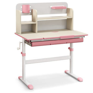Height Adjustable Kids Study Desk with Tilt Desktop for 3-12 Years Old, Pink,
HY10285PI