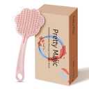 Multi-Functional Skeleton Comb: Styling + Scalp Massage, Master Any Hairstyle (Purple) (Pink)