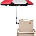 Chair Umbrella with Clamp,46 inches UPF 50+ Clip on Parasol for Patio, Beach Chairs, Strollers, Wheelchairs, Golf Carts