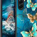 GUAGUA for Samsung Galaxy A36 Case Glow in Dark, Samsung A36 Case with Cute Butterfly Pattern Noctilucent Luminous Shockproof Protective Phone Case for Galaxy A36 5G Women Men Gifts