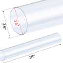 4 Pieces 4" x 36" Clear Rigid Pipes, Plastic Round Tubes with Strap Clamps for Home, Garden, Woodworking, DIY Dust Collection System