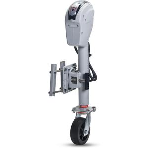 POLESTAR Electric Boat Trailer Jack, Marine Trailer Jack with Backlit Control Touch Panel, 360° Movable Direction Heavy Duty 6" Wheel Jack with 12V DC 7-Way Plug, Easy to Use for RV, Boat, Trailer, 1500 Lb