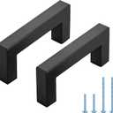 JOY DECOR 10 Pack Kitchen Cabinet Pulls with 3 Inch Hole Center, Matte Black Stainless Steel Cabinet Handles, Kitchen Drawer Pulls Hardware