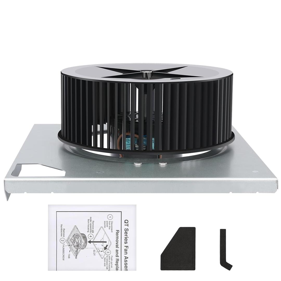 S-97016621 Bathroom Exhaust Fan Motor & Blower Wheel  Quiet, Easy Install, Strong Airflow, Replaces OEM 97016621, 99080568 (S97016621 with Bracket)