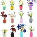 Cute Magnets for Fridge, Flower Pot Tiny Plant Mini Vase Magnet,Fridge Magnets for Kitchen Refrigerator Office Locker Decoration (12)