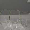 71oz Rectangle Airtight Glass Storage Containers with Bamboo Lids (Set of 3), Square Food Storage Jar, Pantry Organizers for Sugar, Flour, Spaghetti and Coffee beans (with Black Lable)