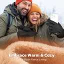 Winter Gloves for Men Women Cold Weather, Full Touchscreen Gloves with Warm Plush Lining Cycling Driving Gloves (Small)