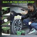 EFFIROSO 12V Electric Car Jack Kit 5 Ton/11000lbs Hydraulic Floor Jack (6.1-17.7") with Impact Wrench & Tire Inflator Pump, Portable SUV Sedan Truck Lift Set for Emergency Tire Change & Repair