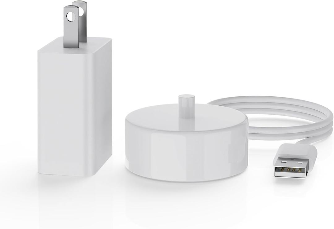 Electric Toothbrush Charger Base Waterproof Compatible with Philips Sonicare 5900 5300 4100 2100 1100 Series HX3681 HX3661 HX3641 Rechargeable Power Brush Replacement Battery USB Charging Stand- White