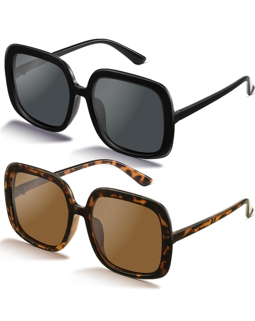 miyya Oversized Polarized Sunglasses Women, Trendy Retro Sun Glasses for Women 2025, Oversized Shades