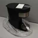 Single Serve Hot & Iced Coffee Maker, for K Cup Pod and Grounds, 6 to 24oz Brew Size, Slim Compact for Small Spaces, Descaling Reminder, with Reusable Filters, Black