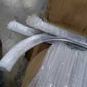 LAJIAOZ Garage Door Horizontal Tracks Pair, 12" Radius Curved Tracks for 7ft High Garage Doors, Heavy Duty 2" Roller System Track Set, Residential & Commercial Replacement Parts(Left/Right, TL=8.5FT)