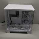 F600 PC Case - Pre-Installed 6 PWM ARGB Fan, ATX Mid-Tower Gaming PC Case, 270 Panoramic Glass with Type-C, FOIFKIN (White, F600)