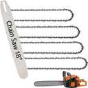 18 inch Chainsaw Chain & Bar Combo, 3/8" LP Pitch, 050" Gauge, 62 Drive Links Fits Poulan, Oregon, Craftsman, Echo, Homelite, Kobalt, Greenworks and More (4 Chains+ 1 Bar)