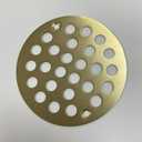 4 OD Round Shower Strainer Drain Trim Set Screw-in Shower Drain Strainer Grid Replacement Floor Drainer Cover Brushed Golden