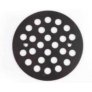 4-1/4 Inch Screw-in Round Floor Drain Cover Replacement Shower Drainer Grates (Oil Rubbed Bronze)
