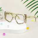 Zeelool Oversized Eyeglasses Frames for Women Geometric Blue Light Glasses Non Prescription Eyewear Frames (Tortoise-brown)