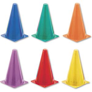 Champion Sports Hi Visibility Poly Cone (9 Inch Set, Assorted Colors)