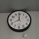 Atomic Wall Clock, Modern 12 Inch Battery Operated Wall Clocks, Analog Clock for Living Room, Office, Home, Bedroom, Kitchen, Bathroom(Black)