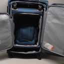 Coolife Luggage 4 Piece Set Suitcase Spinner TSA Lock Softshell lightweight (blue+sliver)