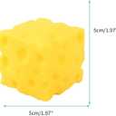 4 x Yellow Cheese Squeeze Toy,Soft Novelty Toy, Rebounding Sensory,Help for Relax,Focus, Sensory Cheese for & Adults, Food Theme Cheese Cubes Squishy Toys,Stress Balls for Adults (Yellow 1)