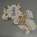 Pajean 50 Little Cutie Orange Diaper Raffle Tickets with Box Baby Shower Party Supplies Summer Tangerine Theme Orange Card Box for Baby Shower Game Invitation Insert and Decor