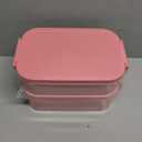 Jelife Bento Lunch Box for Adults - 3 Layers Leak-Proof Stackable Bento Box for Adults, 72oz Large-Style All-in-One Adult Lunchbox Bento Box with Utensil Accessories for Dining Out,Work, Pink