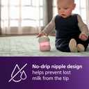 Philips Avent Natural Baby Bottles with Natural Response Nipples (Slow Flow, Flow 2), 4oz, Pink, 4-Pack, SCY900/14