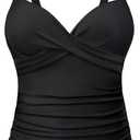 Visit the Yonique Store
Women's Underwire Tankini Top Only - Push Up Swimsuit Top with Bra Support Tummy Control Bathing Suit Top No Bottom 2025