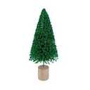 Holiday Home Christmas Bottle Brush Tree With Wood Stand 4 Green and 1 Red