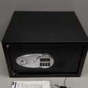 Amazon Basics Steel Security Safe and Lock Box with Electronic Keypad, Easy to Use, Secure Cash, Jewelry, Documents, Black, 1.2 Cubic Feet, 16.9-x-14.6-x-10.6-inches (WxDxH)