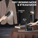 Travel Steamer - Portable Steamer for Clothes, 8FT Power Cord, Handheld Small Size Steam Iron Collapsible Design, Travel College Dorm Home Essentials (Grey)