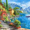 CHengQiSM 1000 Piece Puzzle for Adults, Seaside Resort Puzzles for Adults 1000 Pieces, Seashore City Jigsaw Puzzle for Adults Teens Seniors, Premium Thick Cardboard, Finished Size 27.6 x 19.7 inches
