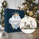 2 x Nativity Scene Ornament 2025  Holy Family Ornament  Mary Joseph Baby Jesus Keepsake  Christian Religious Christmas Dcor  Inspirational Faith Gift for Believers, Church, Family, Friends