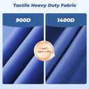 RVMasking Pontoon Boat Cover with Motor Cover, 1400D Heavy Duty Middle Reinforced, Marine Grade Waterproof Boat Cover for Length: 25'-28', Beam Width up to 102", Blue