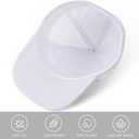 American Flag Baseball Cap, Flat Bill Brim Hat for Men Women, Patriotic Mesh Snapback Hats (White)